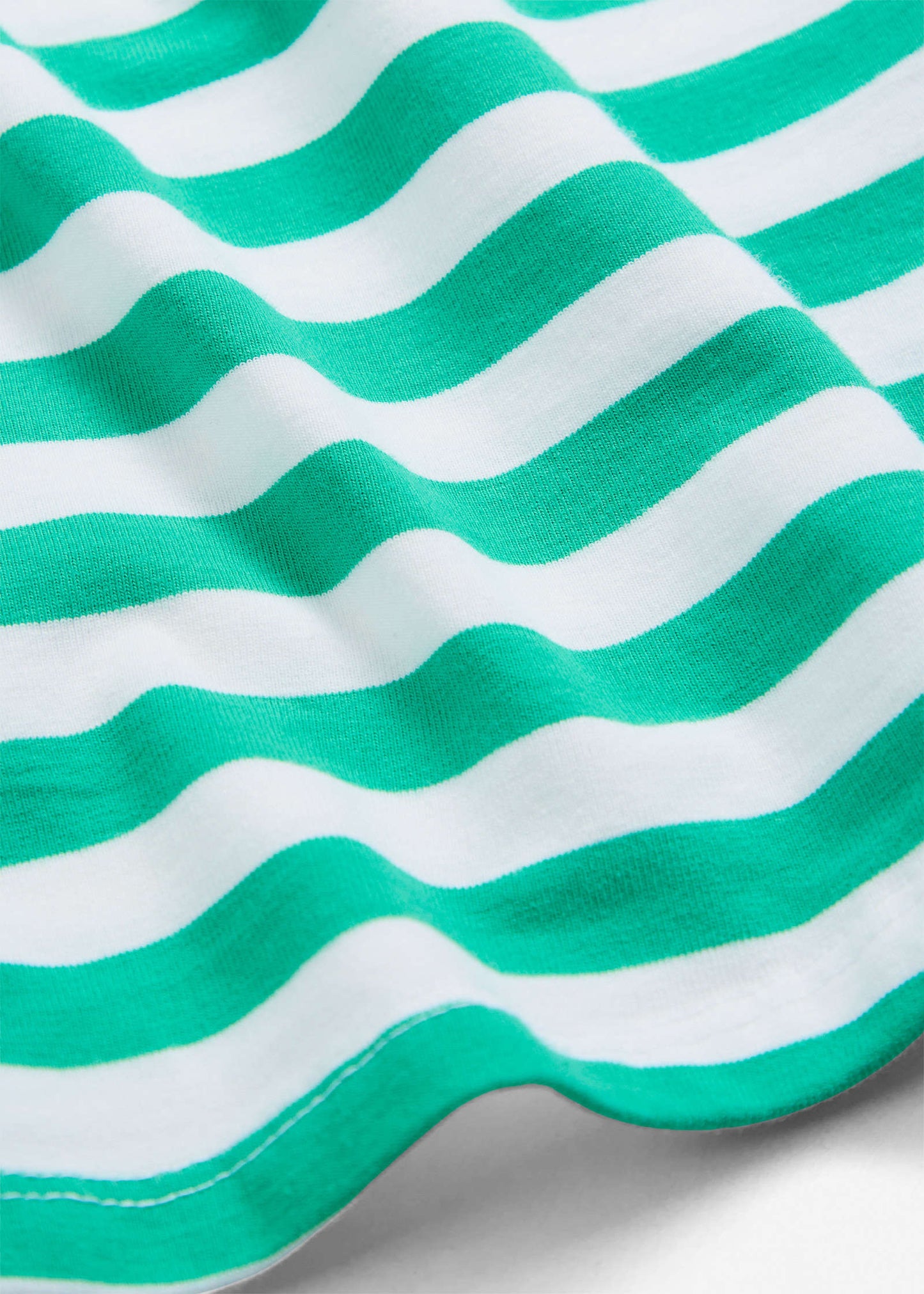 Boat Neck Striped Top - White & Jade | Venus Customer Favorite