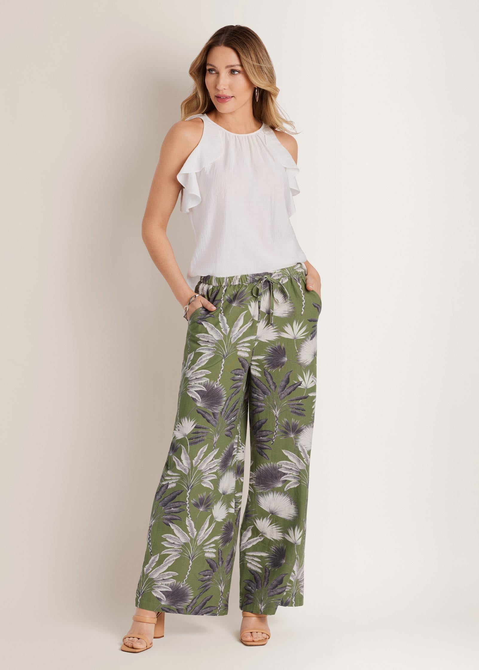Textured Ruffle Halter Top White | Venus Cost Saving