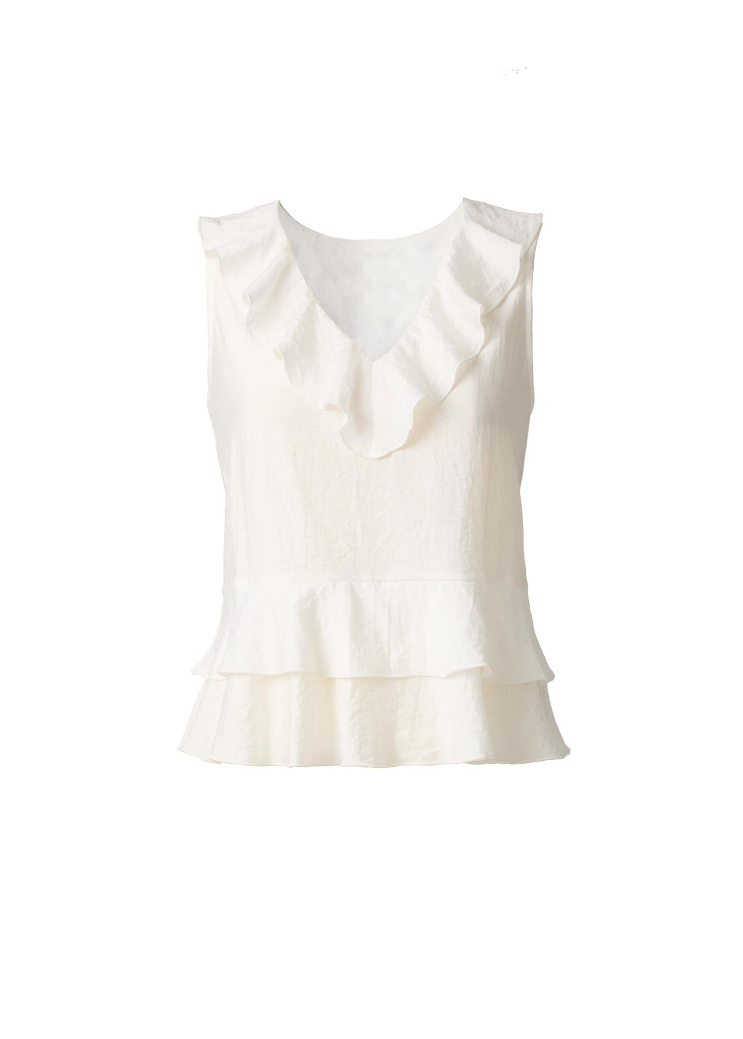 Textured Tiered Ruffle Top White | Venus Great Deal