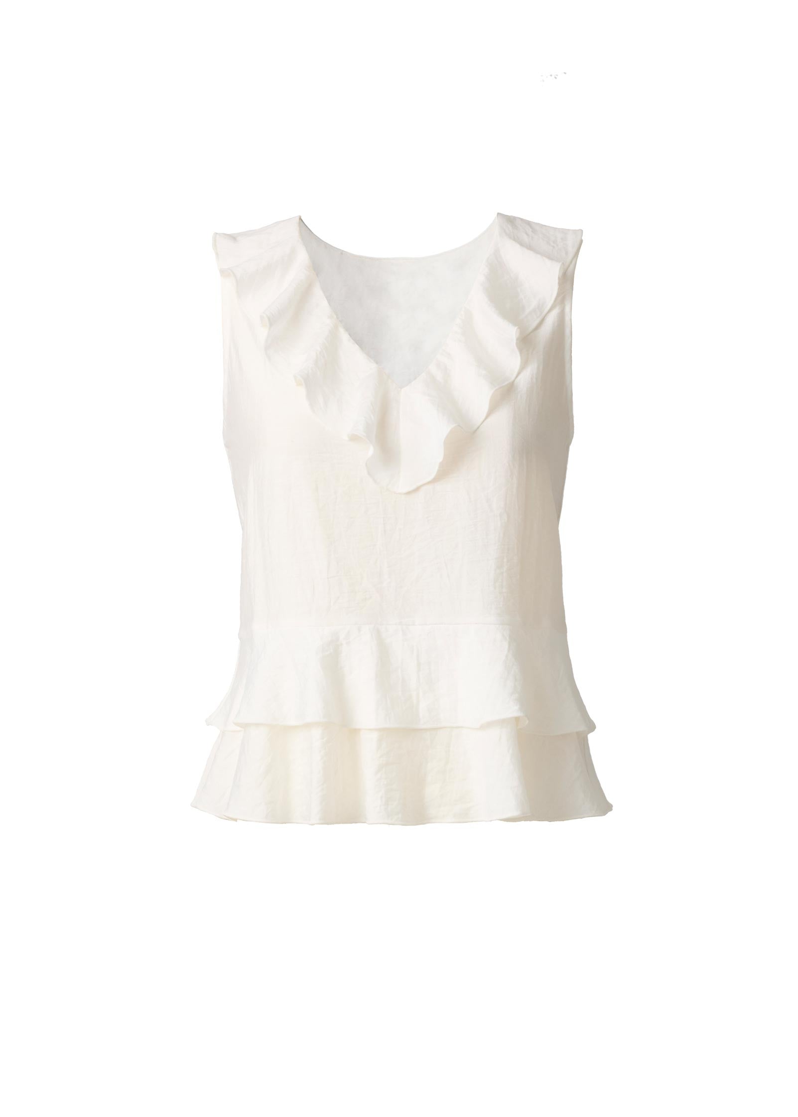 Textured Tiered Ruffle Top White | Venus Great Deal