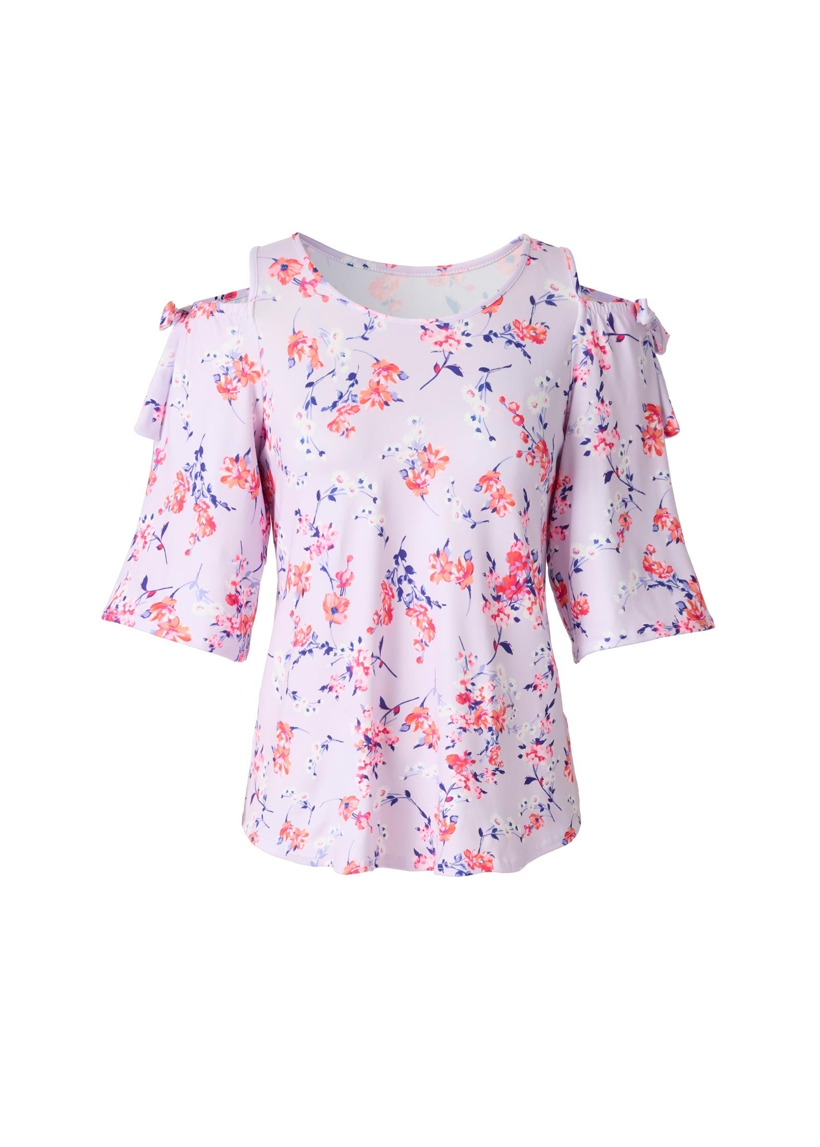 Printed Cold Shoulder Top Pink Multi | Venus Special Offer