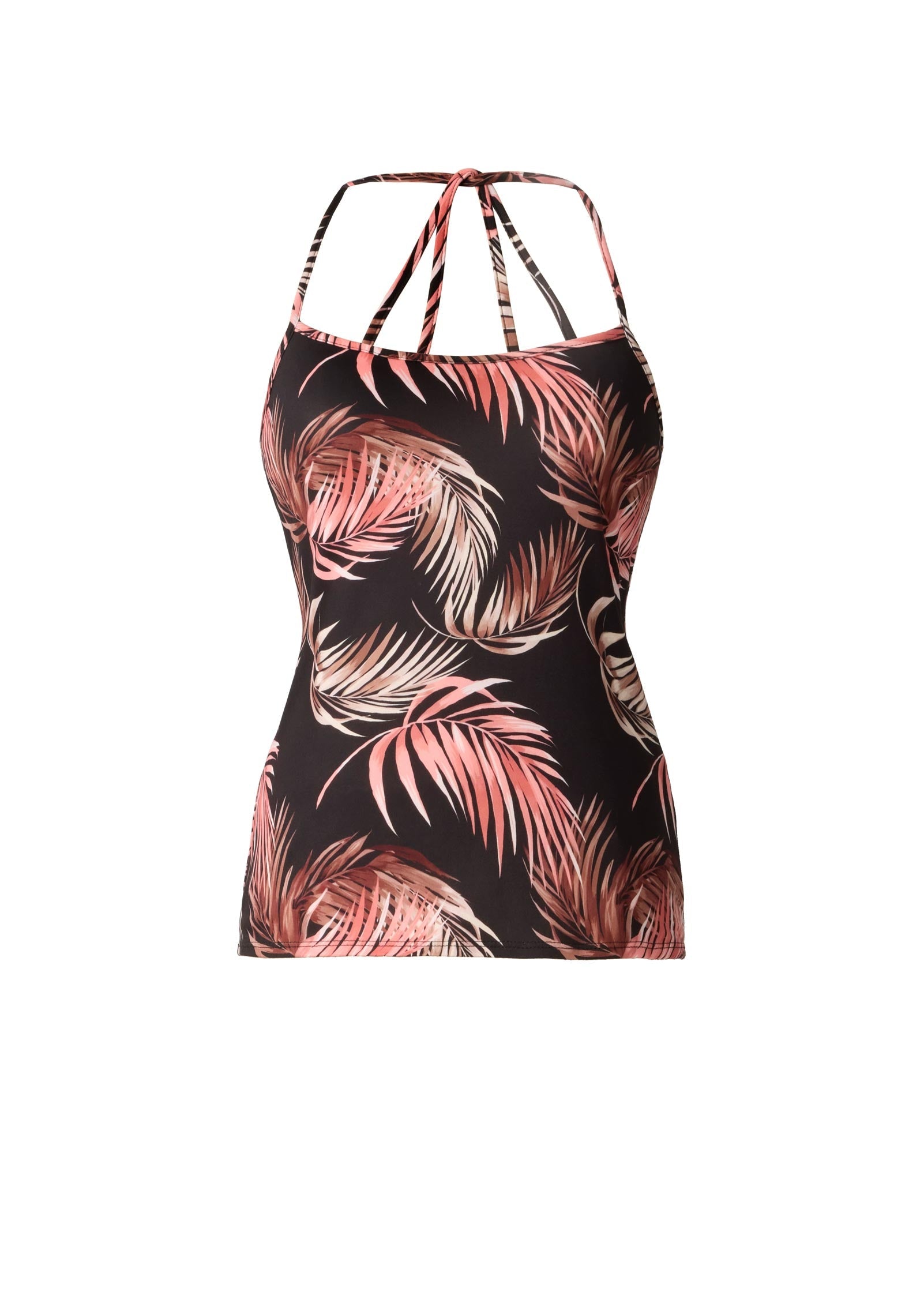Back Detail Printed Tank Black Multi Floral | Venus Popular Choice