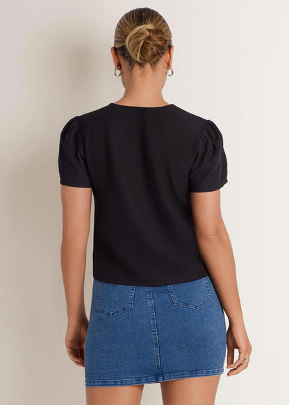 Embroidered Blouse Black Multi | Venus Best Seller