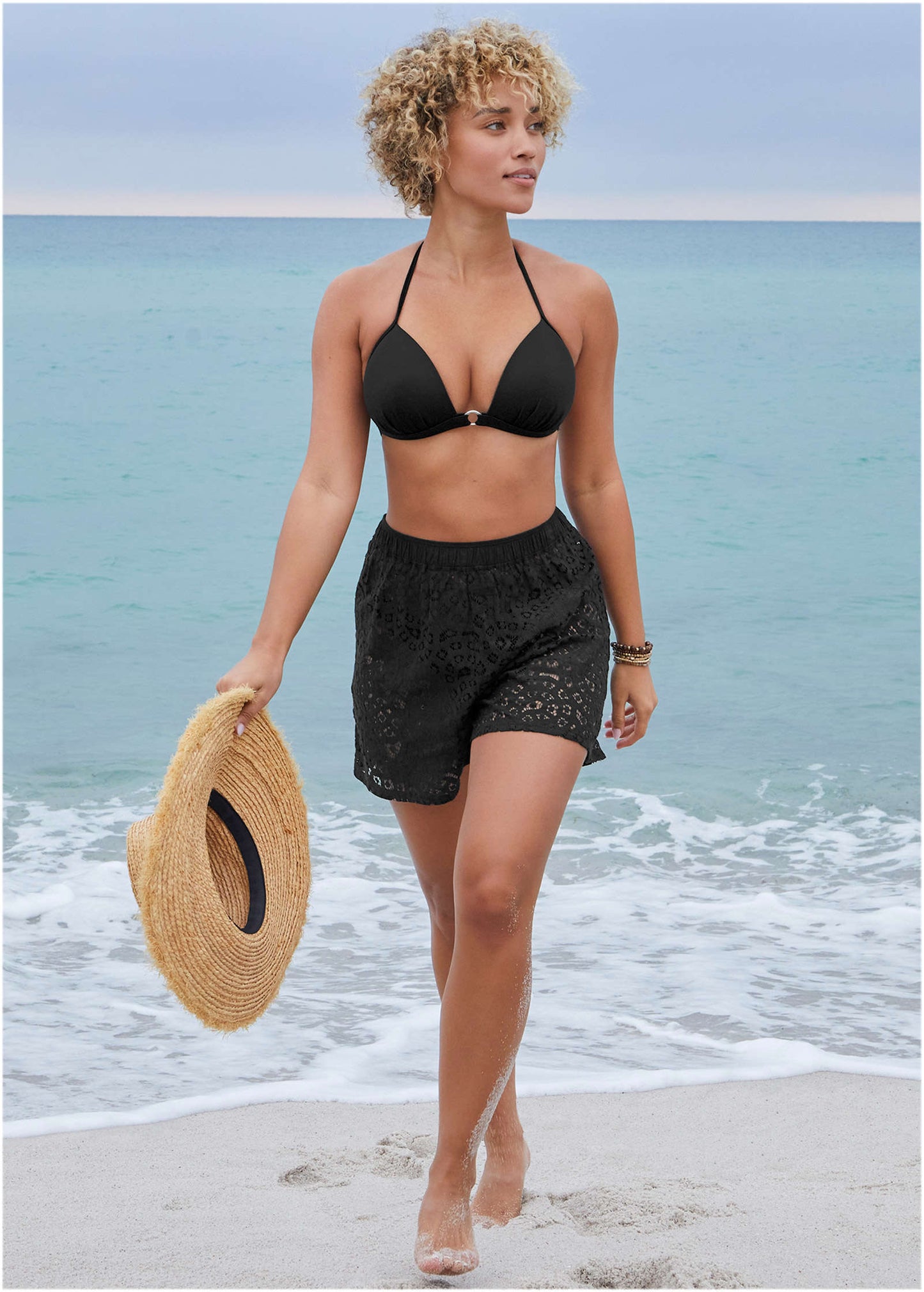 Santa Cruz Push-Up Triangle Top - Black Beauty | Venus Customer Favorite