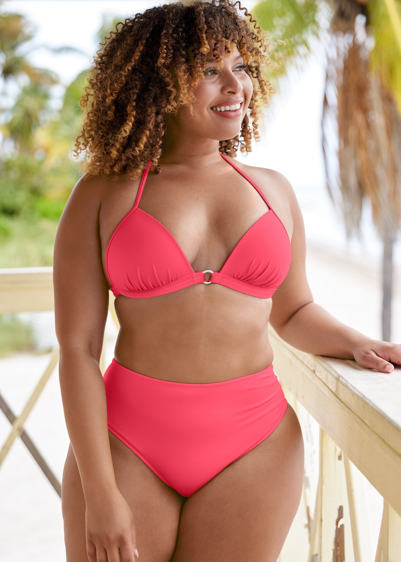 Santa Cruz Push-Up Triangle Top - Sunset Pink | Venus Value