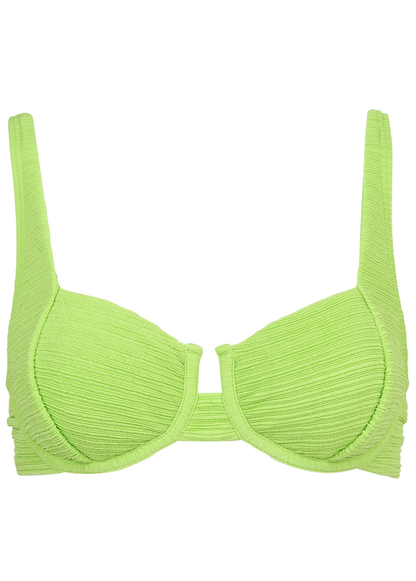 Textured Underwire Swim Top - Bright Lime Green | Venus Special Offer