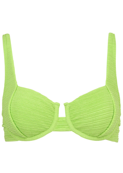 Textured Underwire Swim Top - Bright Lime Green | Venus Special Offer