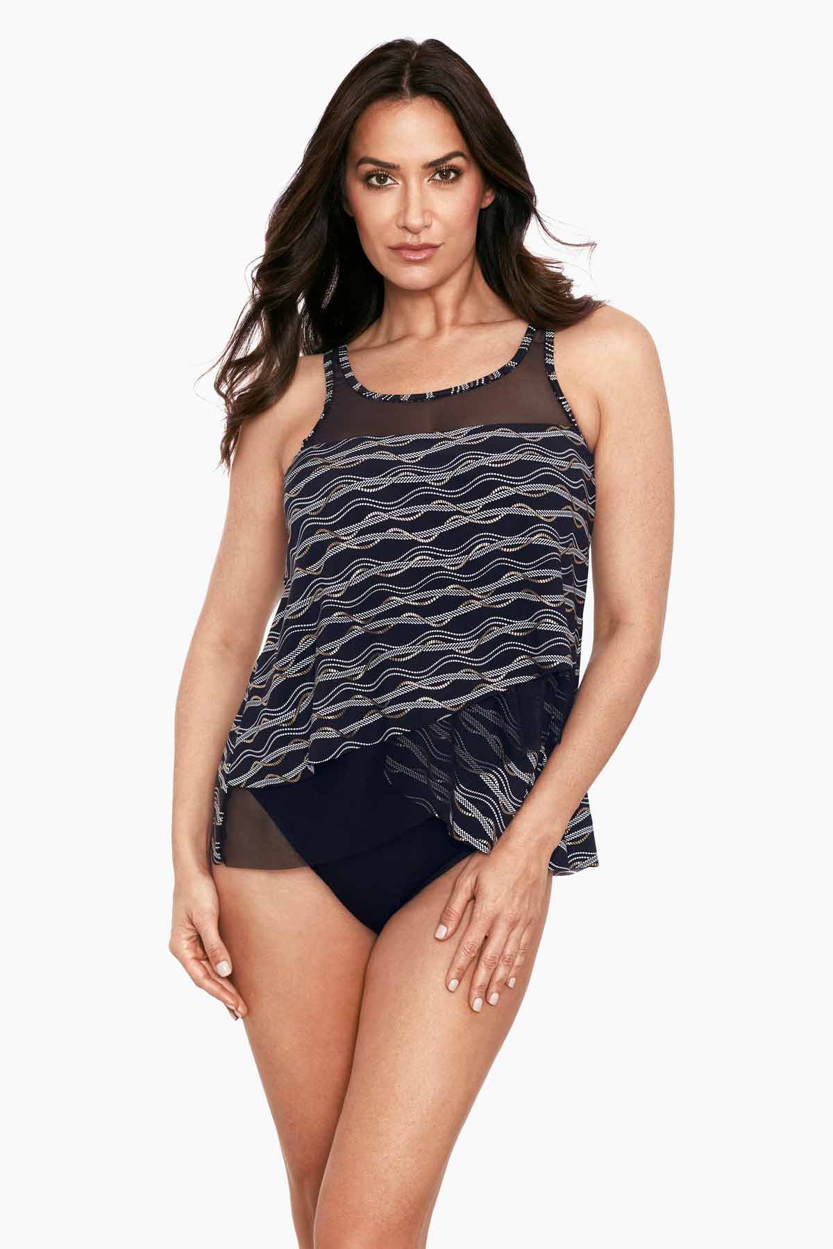 Mirage Tankini Top in Linked In | Venus Customer Favorite