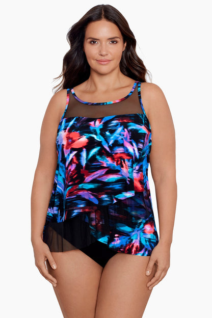 Plus Size Mirage Tankini Top in Fuego Floral | Venus Cost Saving