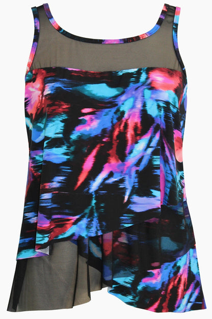 Plus Size Mirage Tankini Top in Fuego Floral | Venus Cost Saving