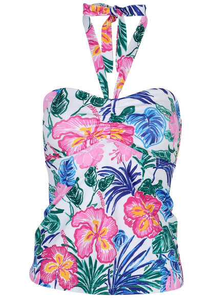 Halter Bandeau Tankini Top - Botanical Garden | Venus Budget Friendly