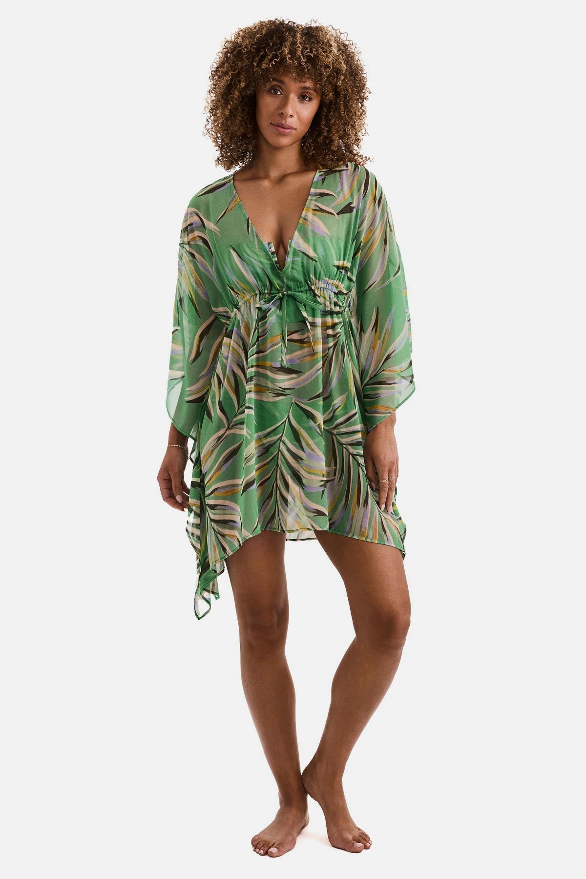 Parker Mini Caftan - Coastal Leaves | Venus Customer Favorite