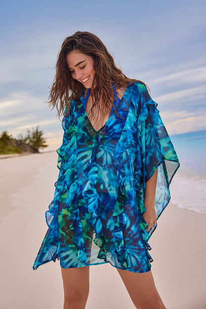 Mimi Flamingo Saltwater Tie Dye Breeze Poncho | Venus Sale
