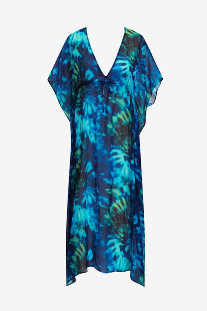Mimi Flamingo Saltwater Tie Dye Dune Midi Caftan | Venus Cost Saving