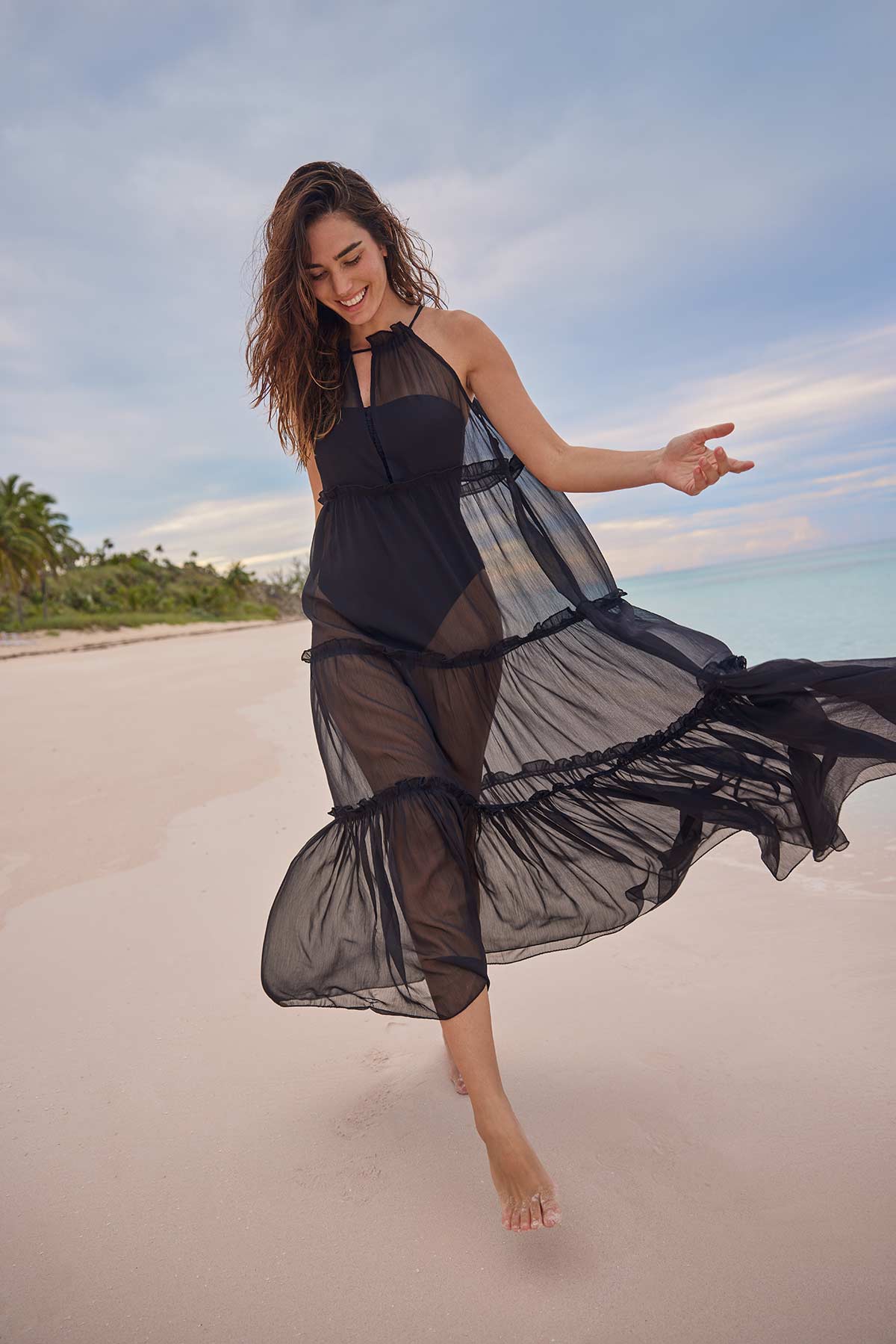 Mimi Flamingo Paradise Chiffon Oceana Dress | Venus Affordable