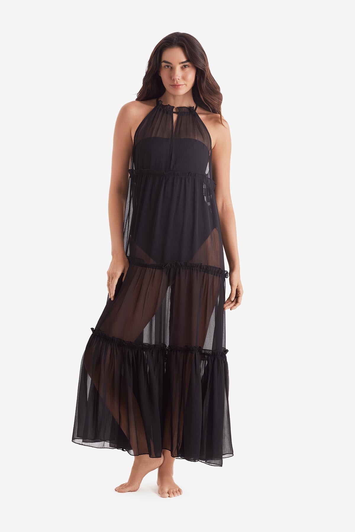 Mimi Flamingo Paradise Chiffon Oceana Dress | Venus Affordable