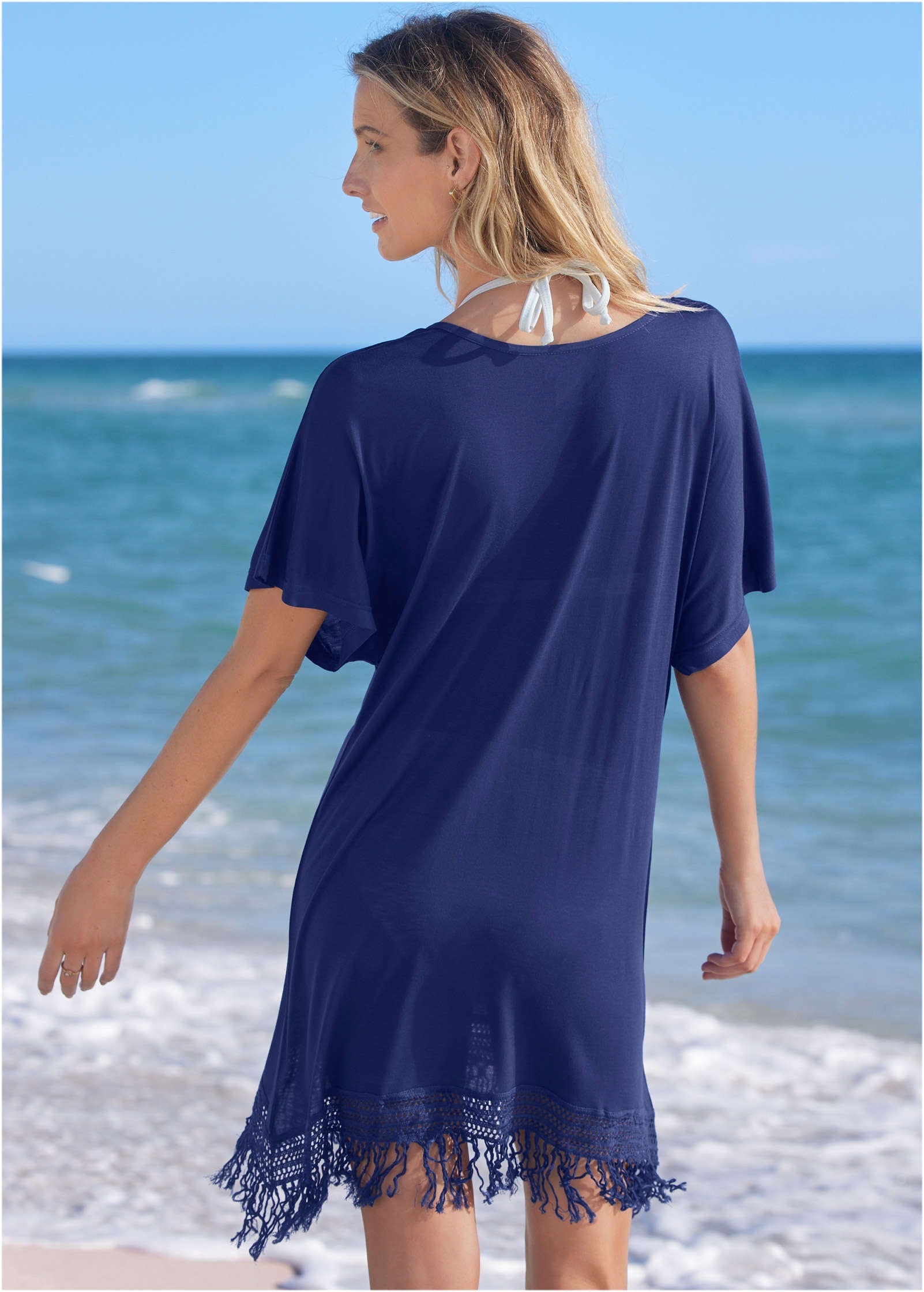 Flamingo Dress Cover-Up - Ultramarine Blue | Venus Budget Friendly