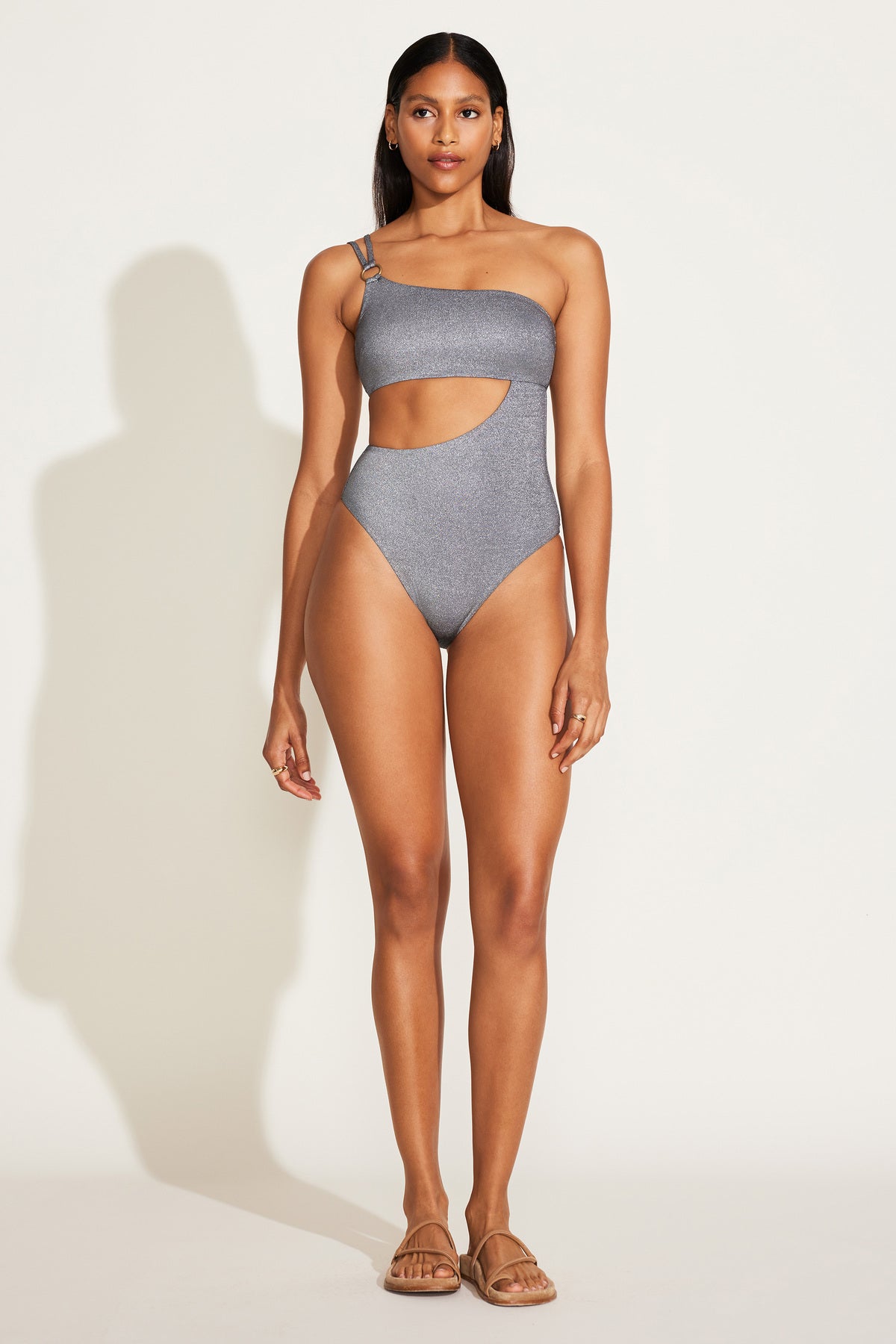 Cosmo One Shoulder One Piece Twilight Metallic | Venus Customer Favorite