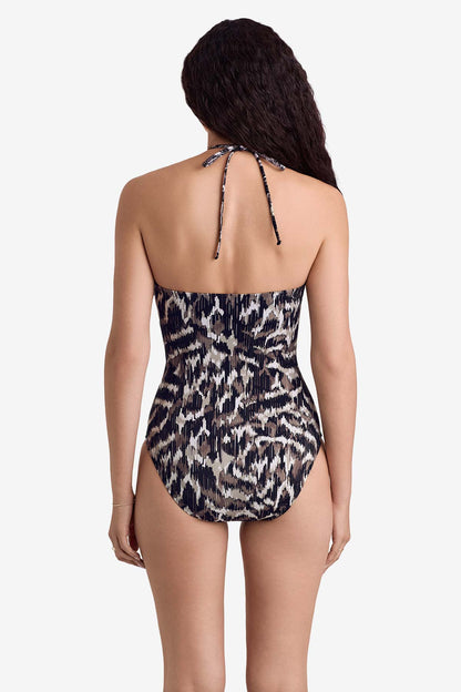 Shape Solver Sutton V-Wire Bandeau One Piece Desert Skin | Venus Sale