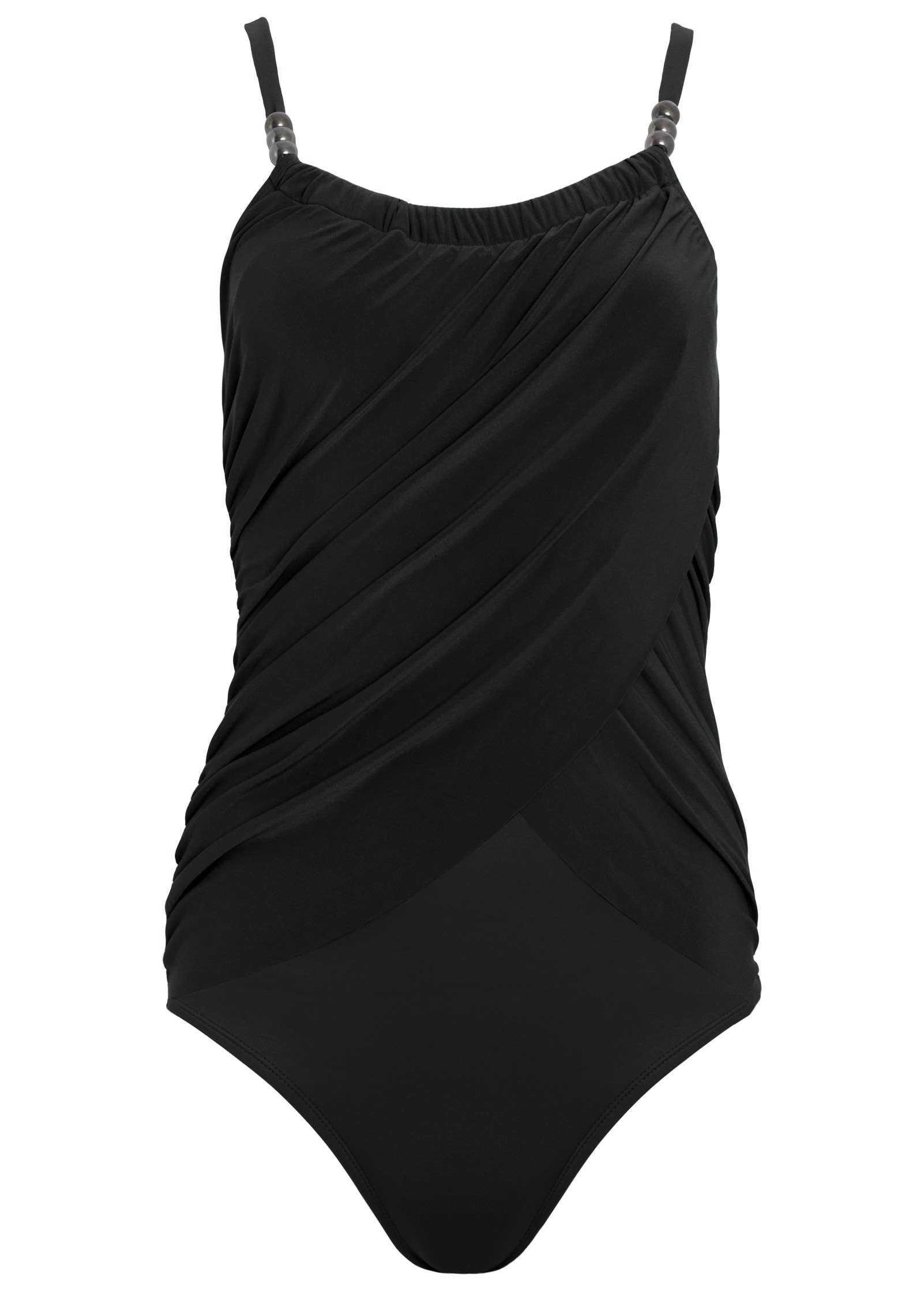 Slimming Draped One-Piece - Black Beauty | Venus Limited Edition