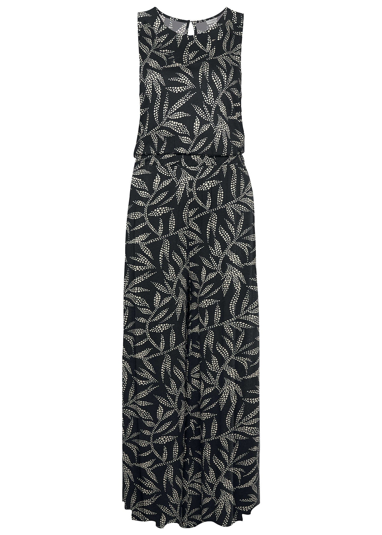 Front Slit Maxi Dress - White & Black | Venus Value