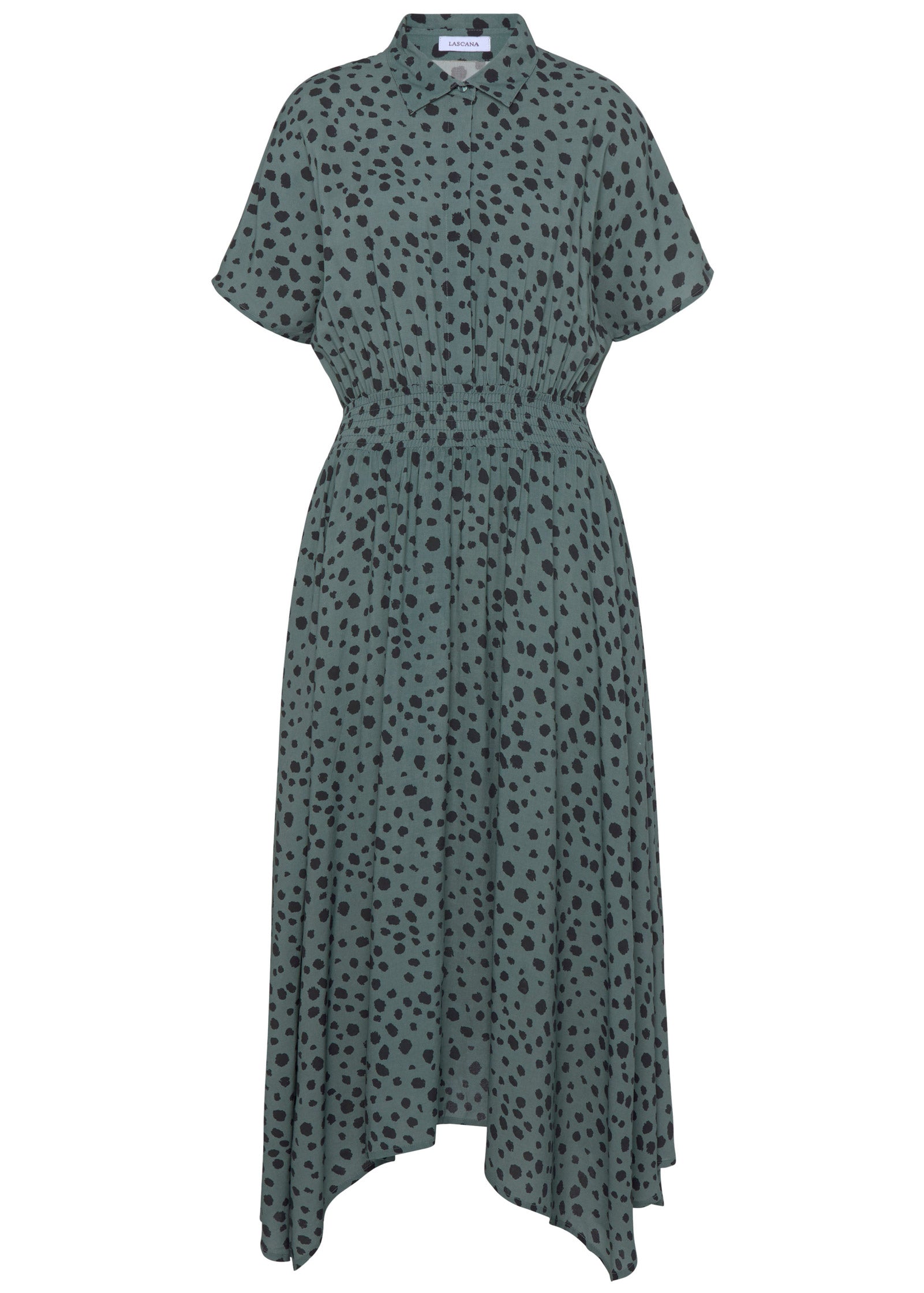 Collared Maxi Dress - Green & Black | Venus Great Deal