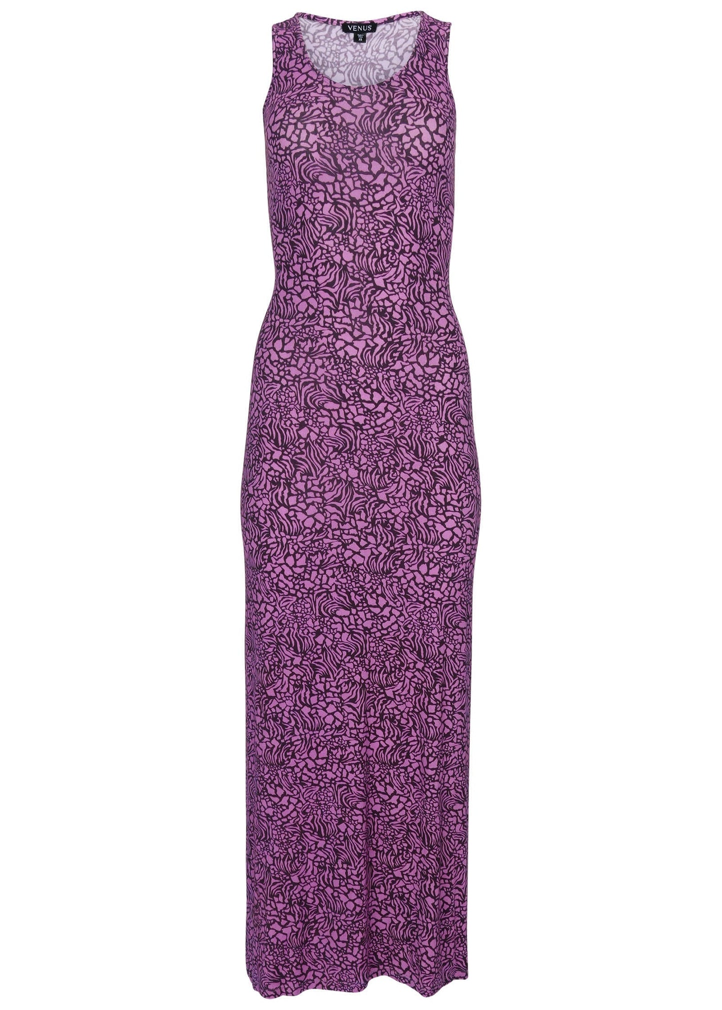 Tank Maxi Dress - Purple Abstract Animal | Venus Best Seller