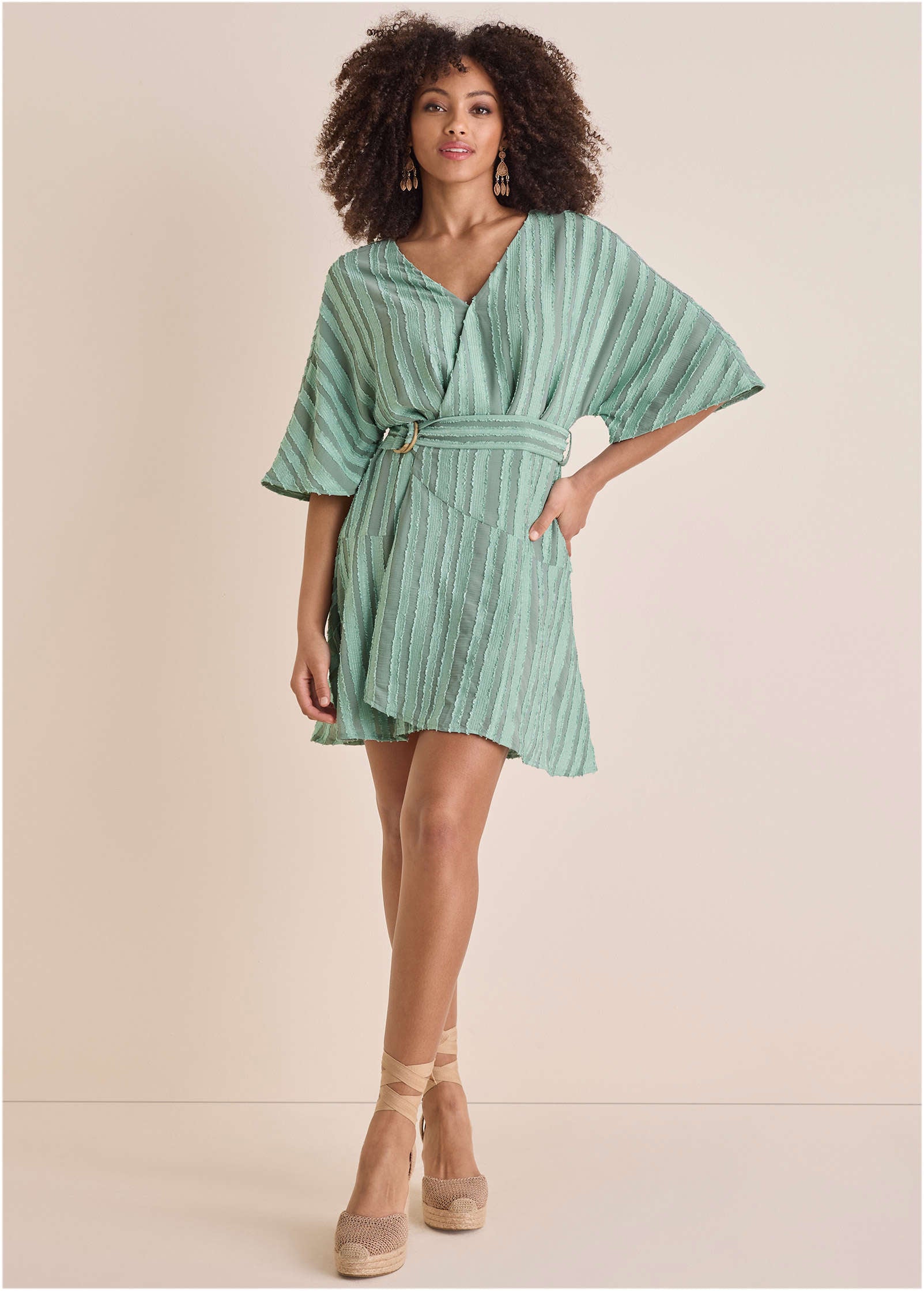 Dolman Sleeve Mini Dress - Iceberg Green | Venus Limited Edition
