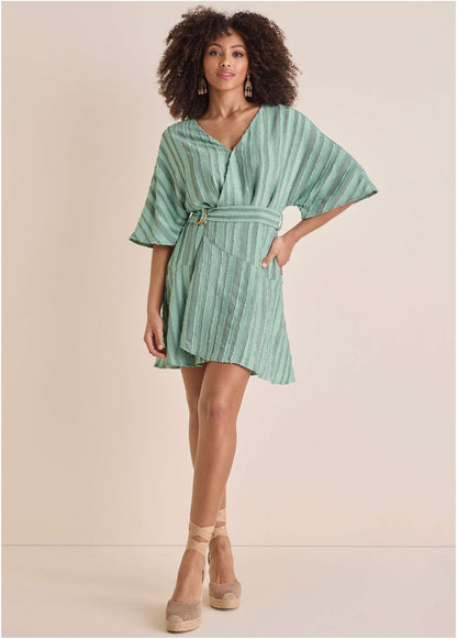 Dolman Sleeve Mini Dress - Iceberg Green | Venus Limited Edition