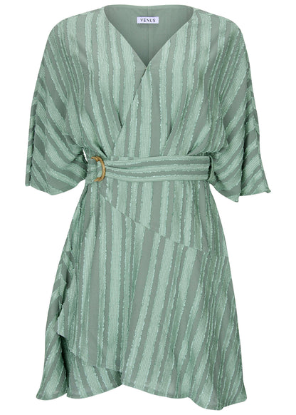 Dolman Sleeve Mini Dress - Iceberg Green | Venus Limited Edition
