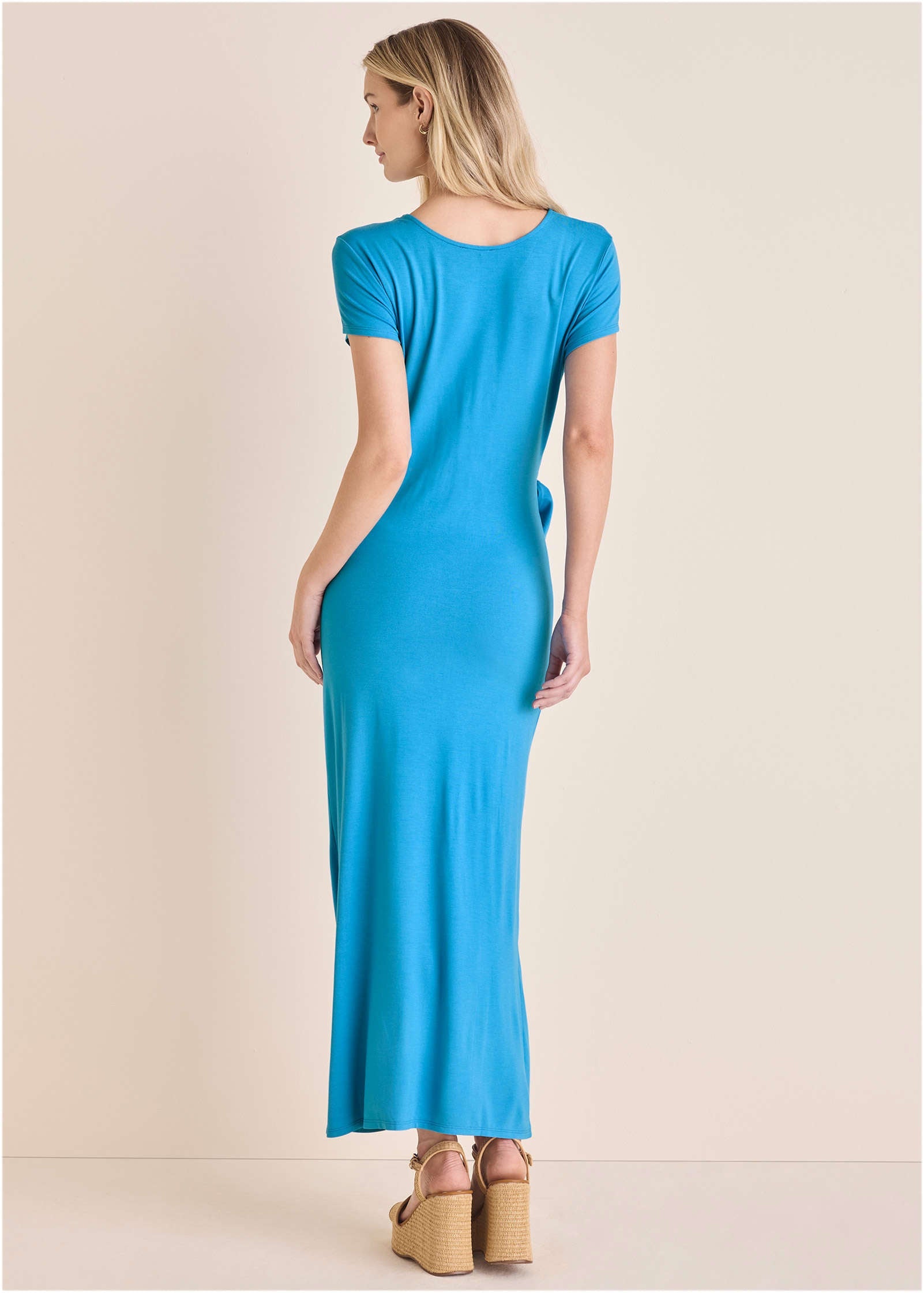 Tie Side Maxi Dress - Blue | Venus Sale