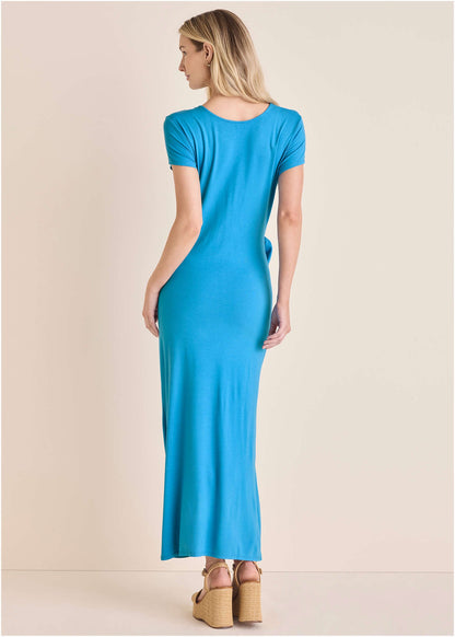 Tie Side Maxi Dress - Blue | Venus Sale