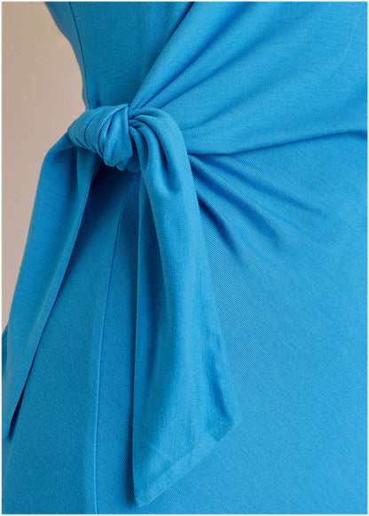 Tie Side Maxi Dress - Blue | Venus Sale