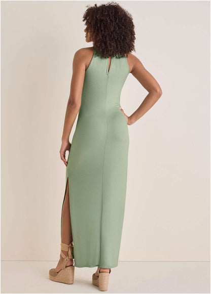 Halter Maxi Dress - Iceberg Green | Venus Cost Saving