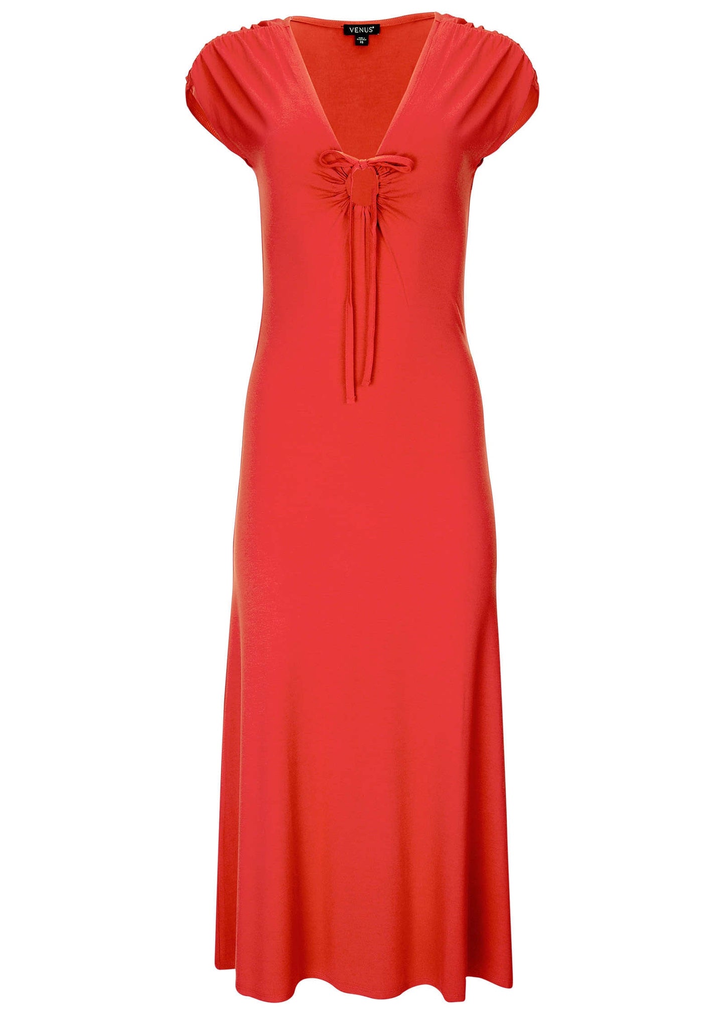 Tie Detail Maxi Dress - Rococco Red | Venus Value