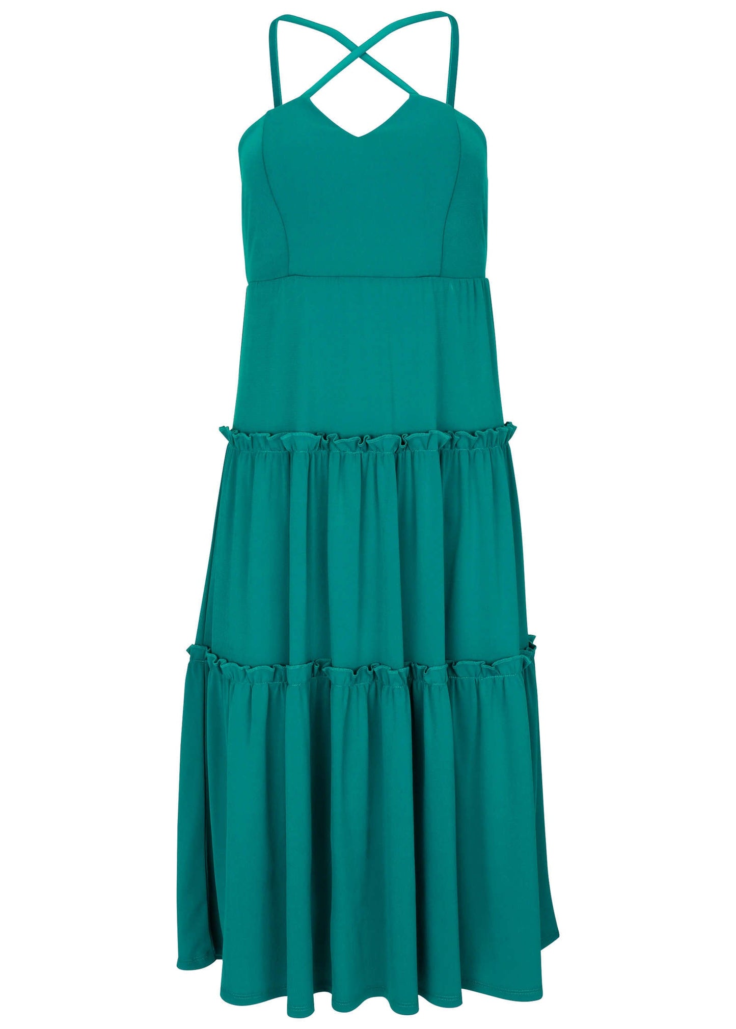 Key Hole Midi Dress - Tropical Green | Venus Affordable