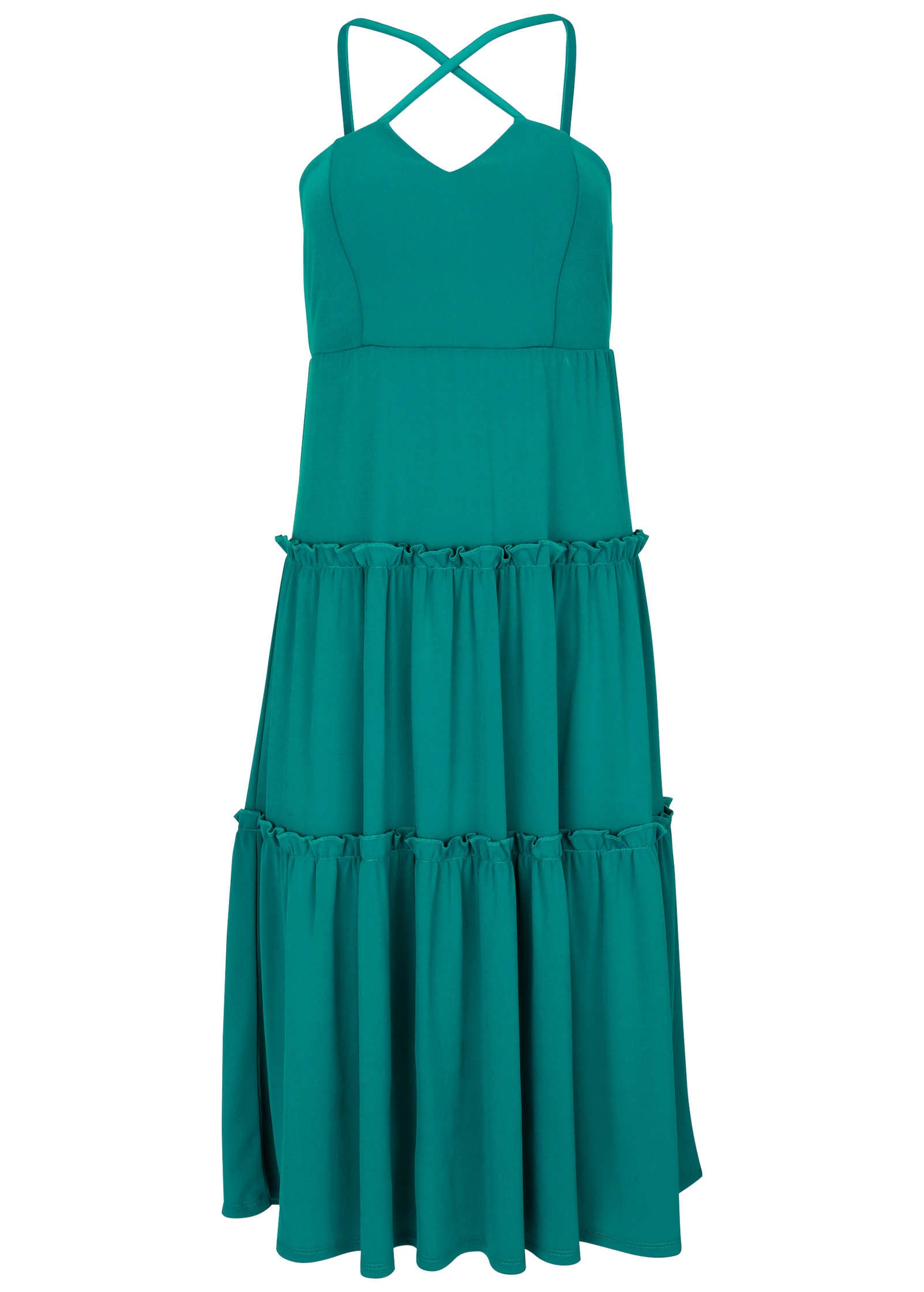 Key Hole Midi Dress - Tropical Green | Venus Affordable