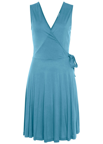 Faux Wrap Mini Dress - Blue | Venus Special Offer