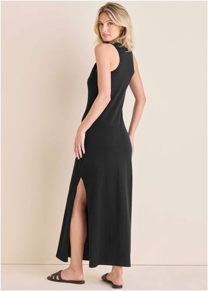 Tank Maxi Dress - Jet Black | Venus Best Seller