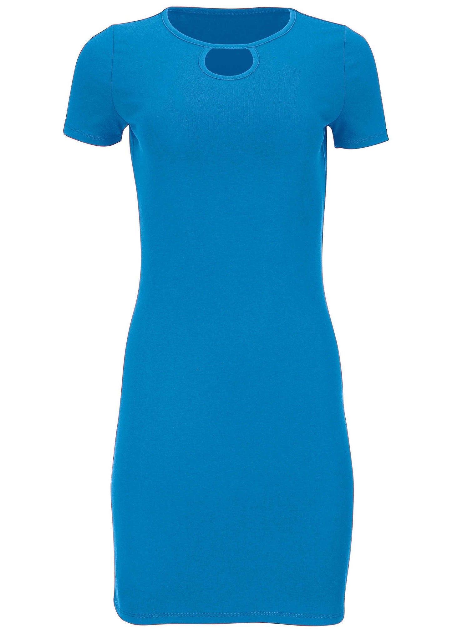 Front Keyhole Mini Dress - Blue | Venus Great Deal