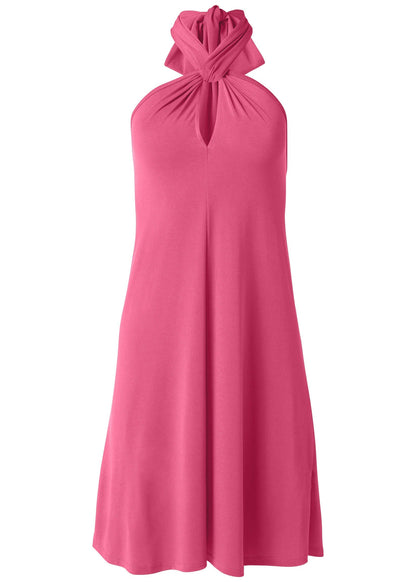 Halter Tie Dress - Hot Pink | Venus Limited Edition