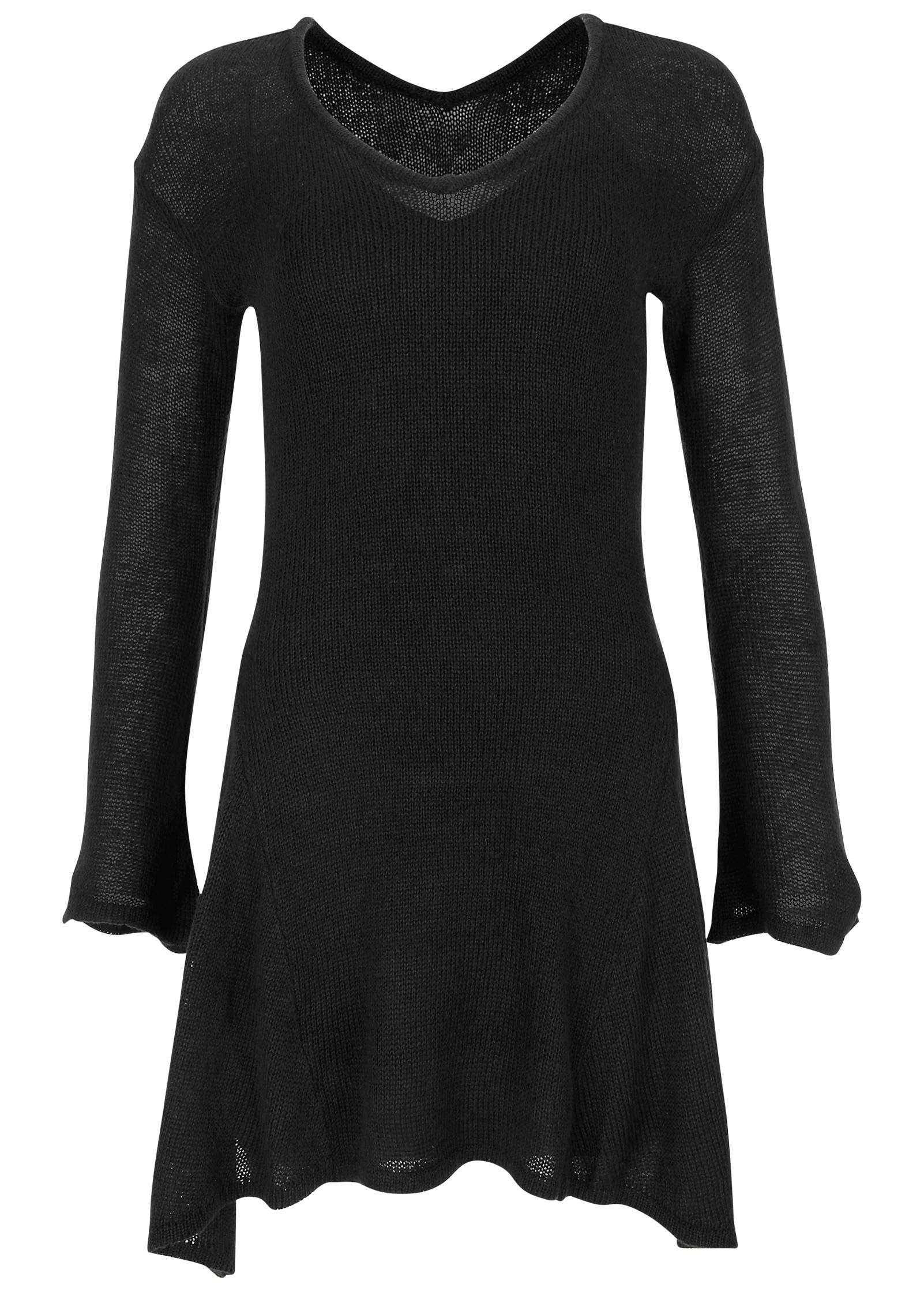 Bell Sleeve Sweater Dress - Jet Black | Venus Customer Favorite