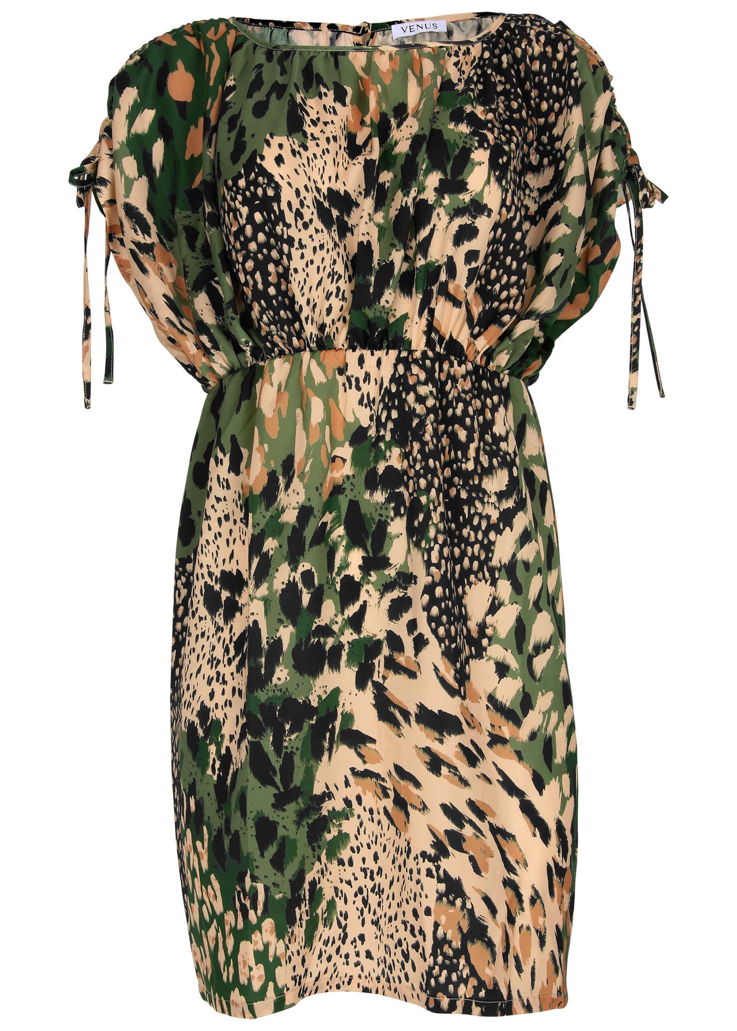 Boatneck Mini Dress - Brushed Animal | Venus Sale