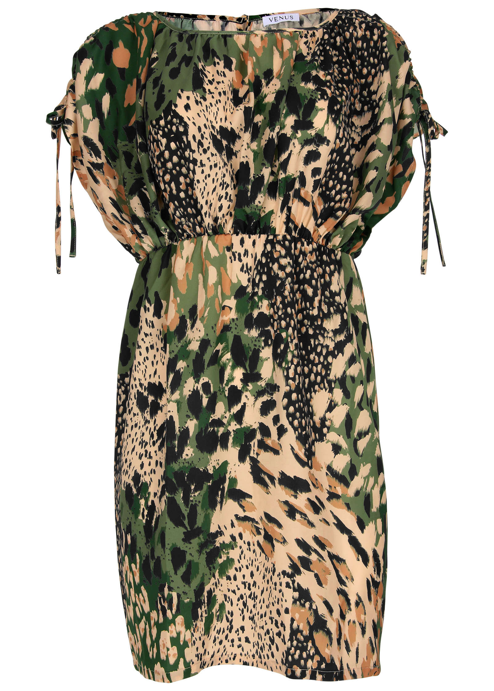 Boatneck Mini Dress - Brushed Animal | Venus Sale