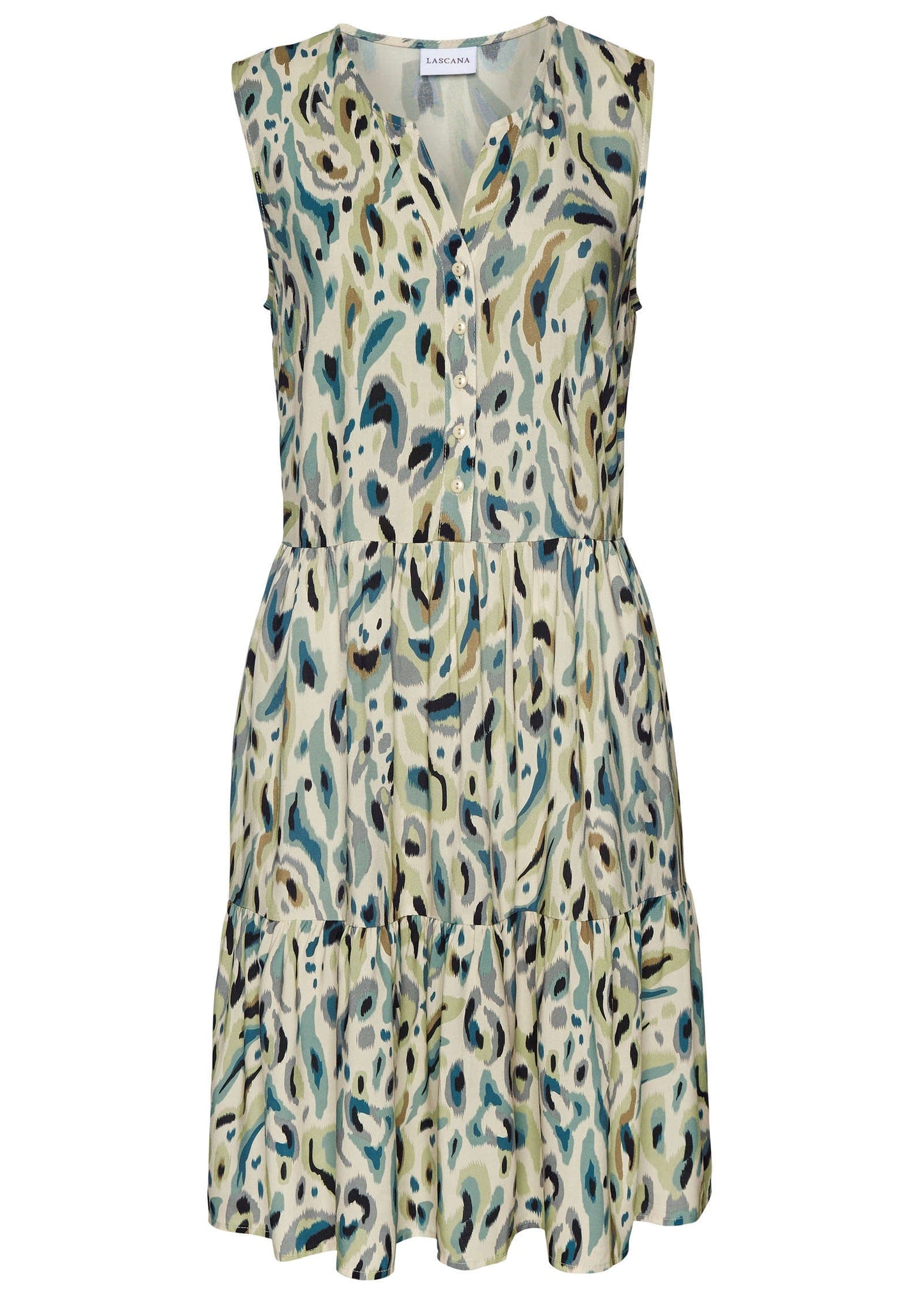 Sleeveless Printed Mini - Sand Multi | Venus Budget Friendly