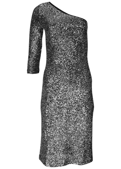 All Over Sequin Midi Dress - Silver | Venus Great Deal