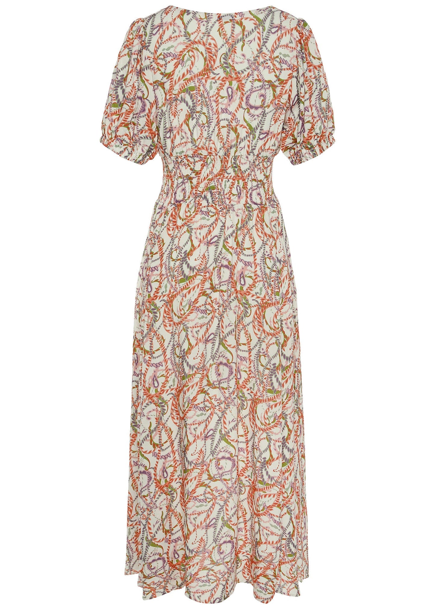 V-Neck Maxi Dress - White Multi | Venus Best Seller