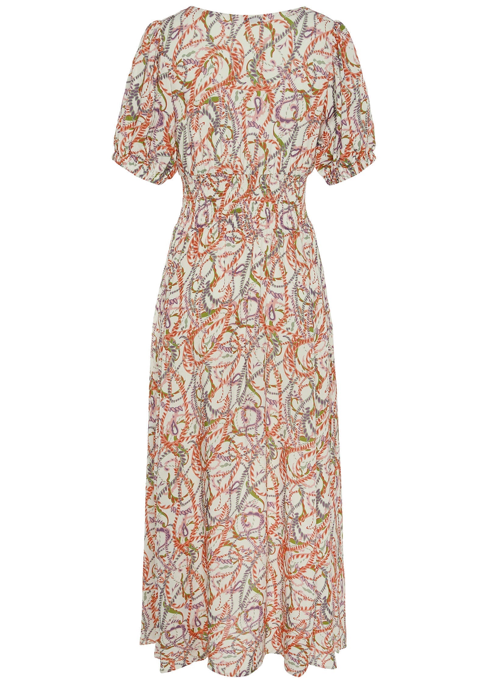 V-Neck Maxi Dress - White Multi | Venus Best Seller