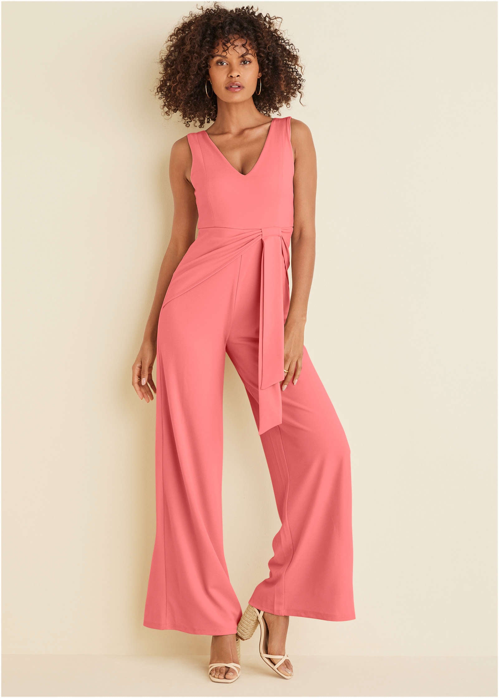 Wide Leg Jumpsuit - Coral | Venus Customer Favorite