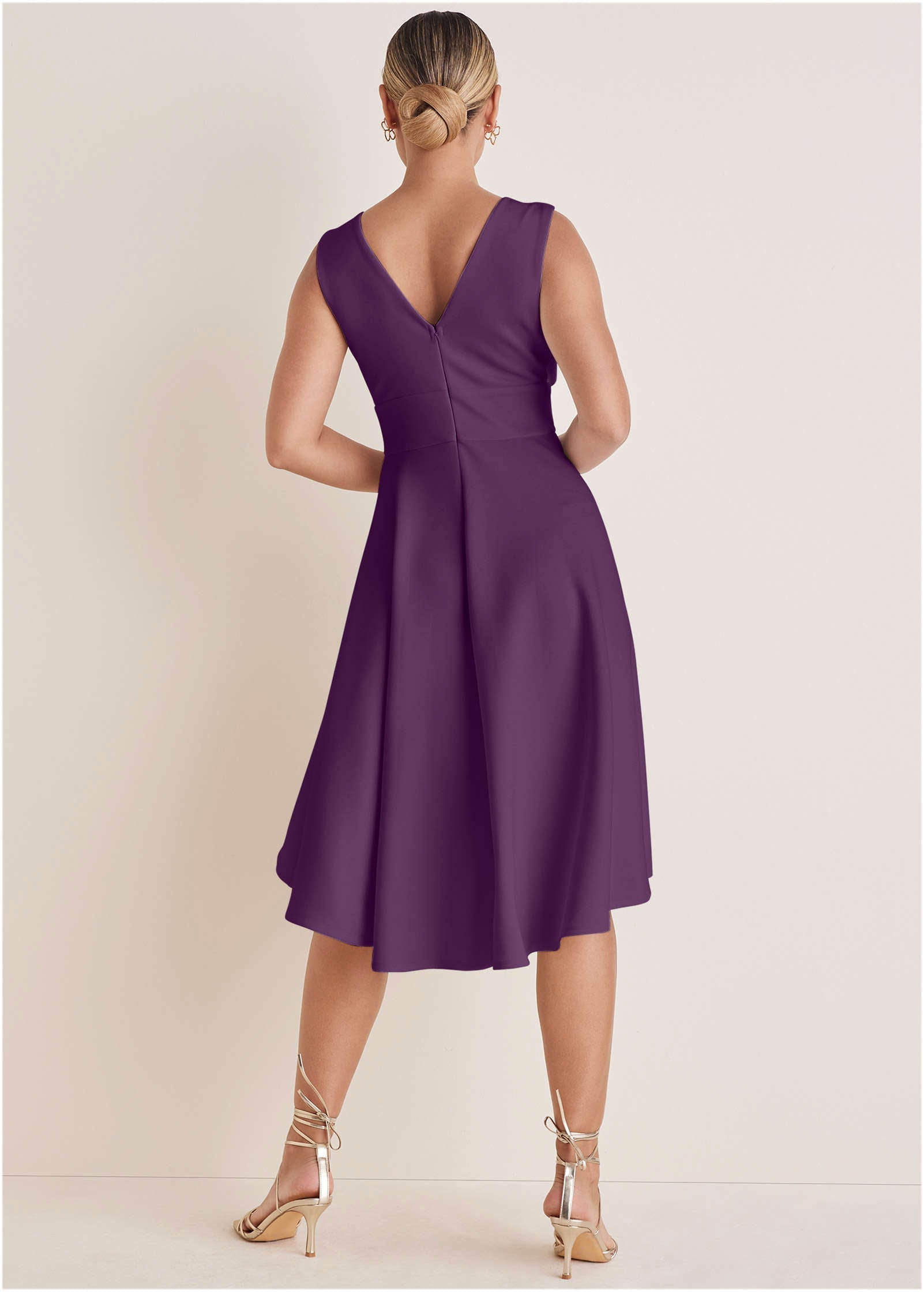 Ruffle High-Low Dress - Purple | Venus Budget Friendly